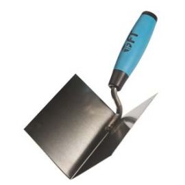 Cazzuolino inox per angoli interni con manico in gomma ft