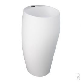 Lavabo autoportante cloud c/foro per rubinetto bianco alpino