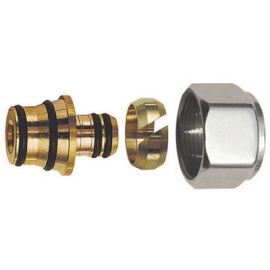 Adattatore per tubo multistrato cromo-lucido diam. 16 x 2