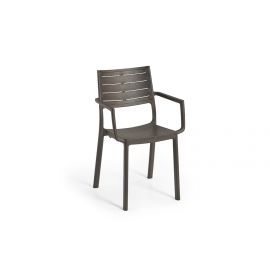 Sedia da esterno per giardino keter metaline chair iron in plastica effetto ferro