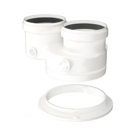 Adattatore sdoppiatore 80/125 80-80 in pp 80/125 a 80/80