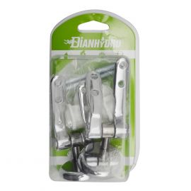 Coppia supporti in lega per sedili in legno blister cromo