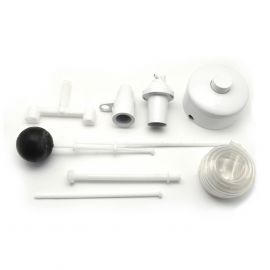 Comando manuale pneu a parete per montaggio esterno bianco