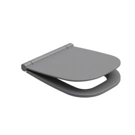 Sedile wc in termoindurente alba soft closing grigio cemento