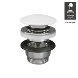 Piletta lavabo click clack feeling senza troppo pieno tappo nero opaco