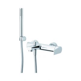 Gruppo vasca esterno a parete twitter con kit doccia cromo