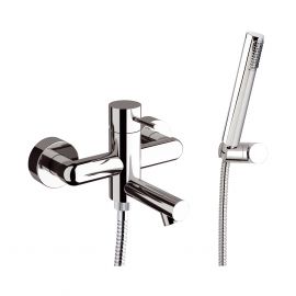 Monocomando vasca con accessori linea ultraminimal cromo