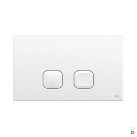 Placca plain dual doppio scarico bianca 070826