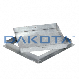 Sigillo zincato pesante 30x30 cm altezza cm. 5 a riempimento