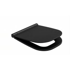 Sedile wc in termoindurente alba soft closing nero opaco