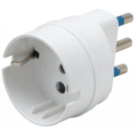 Adattatore spina 16 a 2 p + t/ prese schuko 10 a 2 p + t bianco