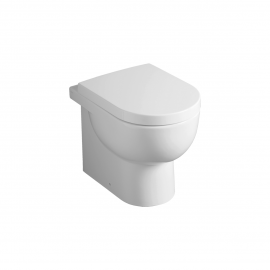 El01 e-line vaso bianco con curva tecnica, Coprivaso non incluso