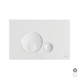 Placca doppio scarico globe bianca