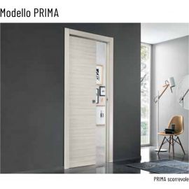 Porta prima scorrevole 70x210 sp.105 bianca completa