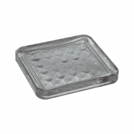 Piastra vetro massiccio ( Lung. 20 Larg. 20 Alt. 2.2 cm)