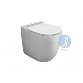 Vi01 vignoni vaso carenato bianco rimless scarico a parete o pavimento. Coprivaso non incluso