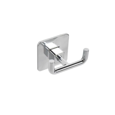 METAFORM Appendiabiti Doppio Cold Wind - Gancio A Muro In Metallo Con Fissaggio Biadesivo O Viti, Design Moderno