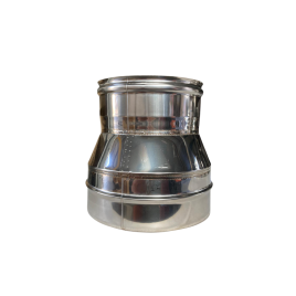 Riduzione per canna fumaria diam 250m - 200f mm acciaio inox aisi 304 sp 0,5 mm