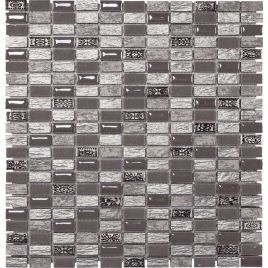 Mosaico panama cenere 29,5x30,5 su rete
