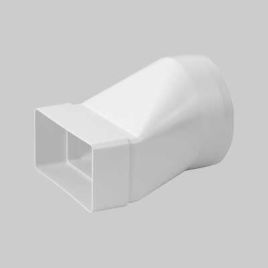 Riduzione da tubo tondo a rettangolare da diametro 100 mm a mm 110x55