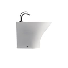 Bidet filomuro a pavimento aquatech monoforo 55 x 35 x h.42 cm bianco