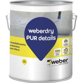 Weberdry pur details membrana liquida grigio secchio kg 6