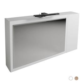 Specchio contenitore orizzontale bianco - lxhxp 90x15x50 cm