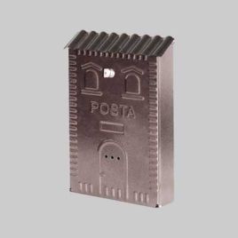 Cassetta postale rustica casetta con tegole mm 270x100x400h - ramata