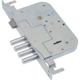 Serratura metallo infilare 634/3 sab b.q zinc f.mm 25 dm m4 tripl+scr e.mm 60