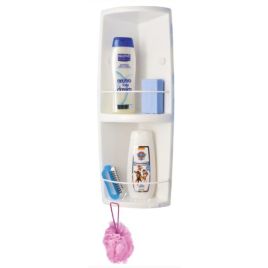 Angoliera airone mini per doccia - bianco - 16.5x16.5x50 cm