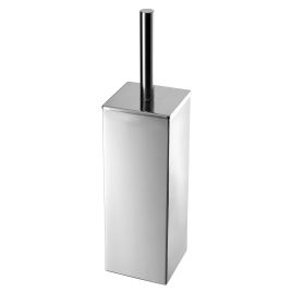 Scopino wc d'appoggio nemesia acciaio inox lucido - ciuffo in setole nero