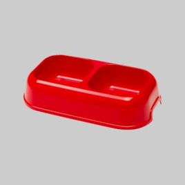 Ciotola doppia per cani e gatti party cm 31,5x18x6,6h - 1,2 lt