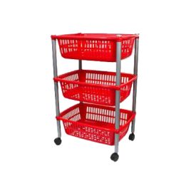 Carrello multiuso tre ripiani cm 40x30x85h