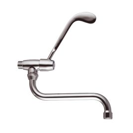 Rubinetto a muro leva clinica canna girevole cromo