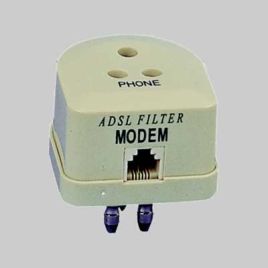 Spina/presa telefonica tripolare con filtro adsl