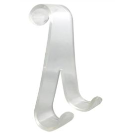 Appendiabiti bisnake  doppio multiuso trasparente in abs - 4x9x15 cm