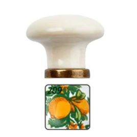 Pomolo per mobili in ceramica p04 diametro 31 mm - bianco decoro 209