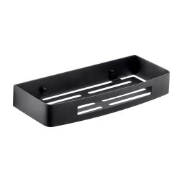 Porta oggetti doccia nerva rettangolare nero matt - 30x12,8x4,5 cm