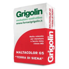 Maltacolor g5 terra di siena malta colorata per muratura m5 kg 25