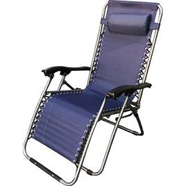 Sdraio virtus domus acciaio/text blu cm 90/165x65 h.cm 112