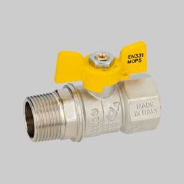 Valvola a sfera per gas m.f. a farfalla 1"