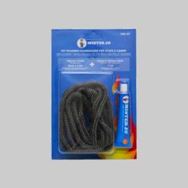 Kit ricambio treccia + silicone alta temperatura ml 60 - diametro 12x2,5 mt