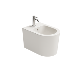 Bidet sospeso form. bianco cm 50x35. rubinetteria esclusa