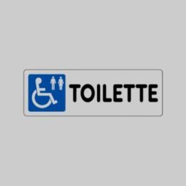Etichetta toilette disabili 15x15 cm conf. da 10 pz