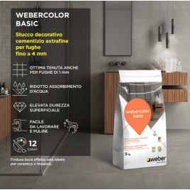 Webercolor basic col 001 bianco kg.5