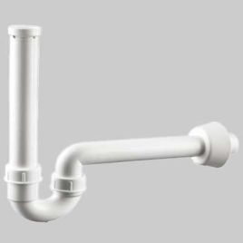 Sifone  "s" centrico orientabile per bidet con rosone  bk 40x1 1/4"