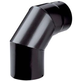 Gomito legna 90° plus nero opaco save cm 15