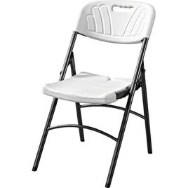 Sedia catering domus hdpe bianco/acciaio cm 63x44.5 h.cm 80.5