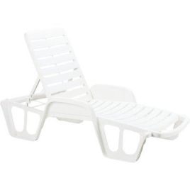Lettino impilabile fisso cm 71x192x100h - col. bianco