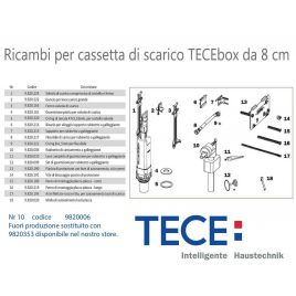 Vite di bloccaggio piastra di protezione tece rif. 14